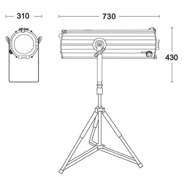 330W LED Follow Spotlight, image 1
