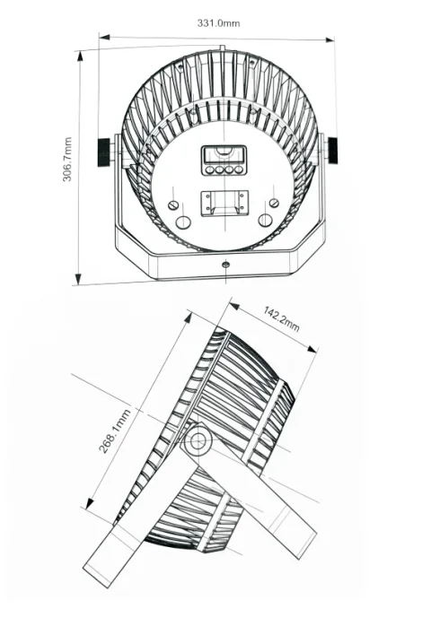 Waterproof 72-LED PAR Light, image 1