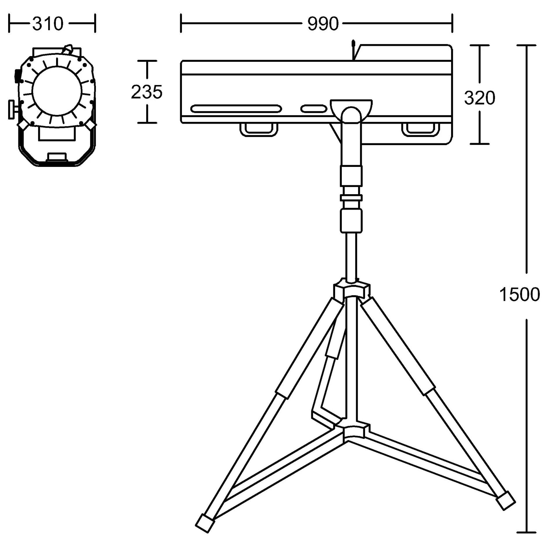 575W / 1200W Follow Spotlight, image 1