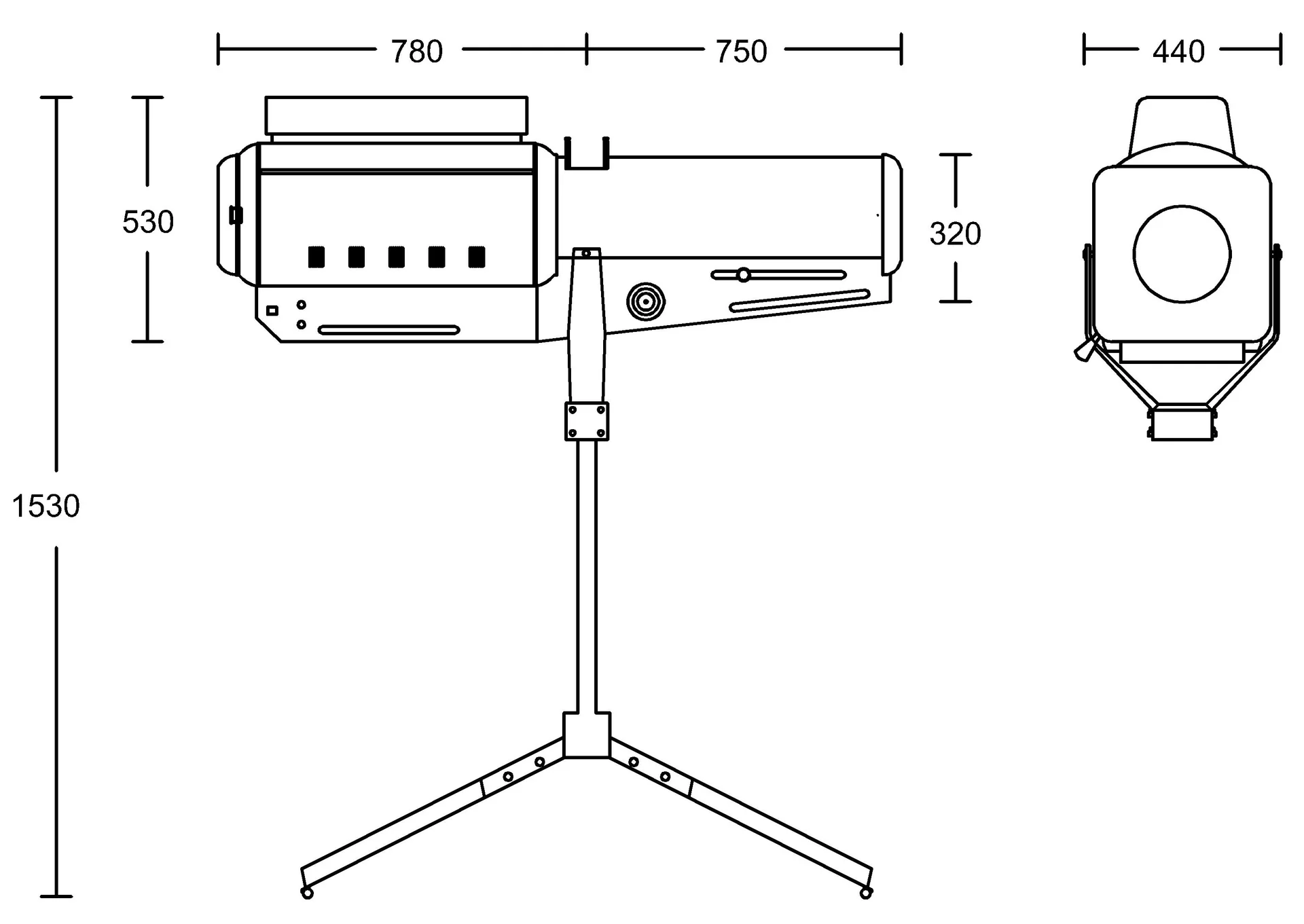 2000W Follow Spotlight, image 1